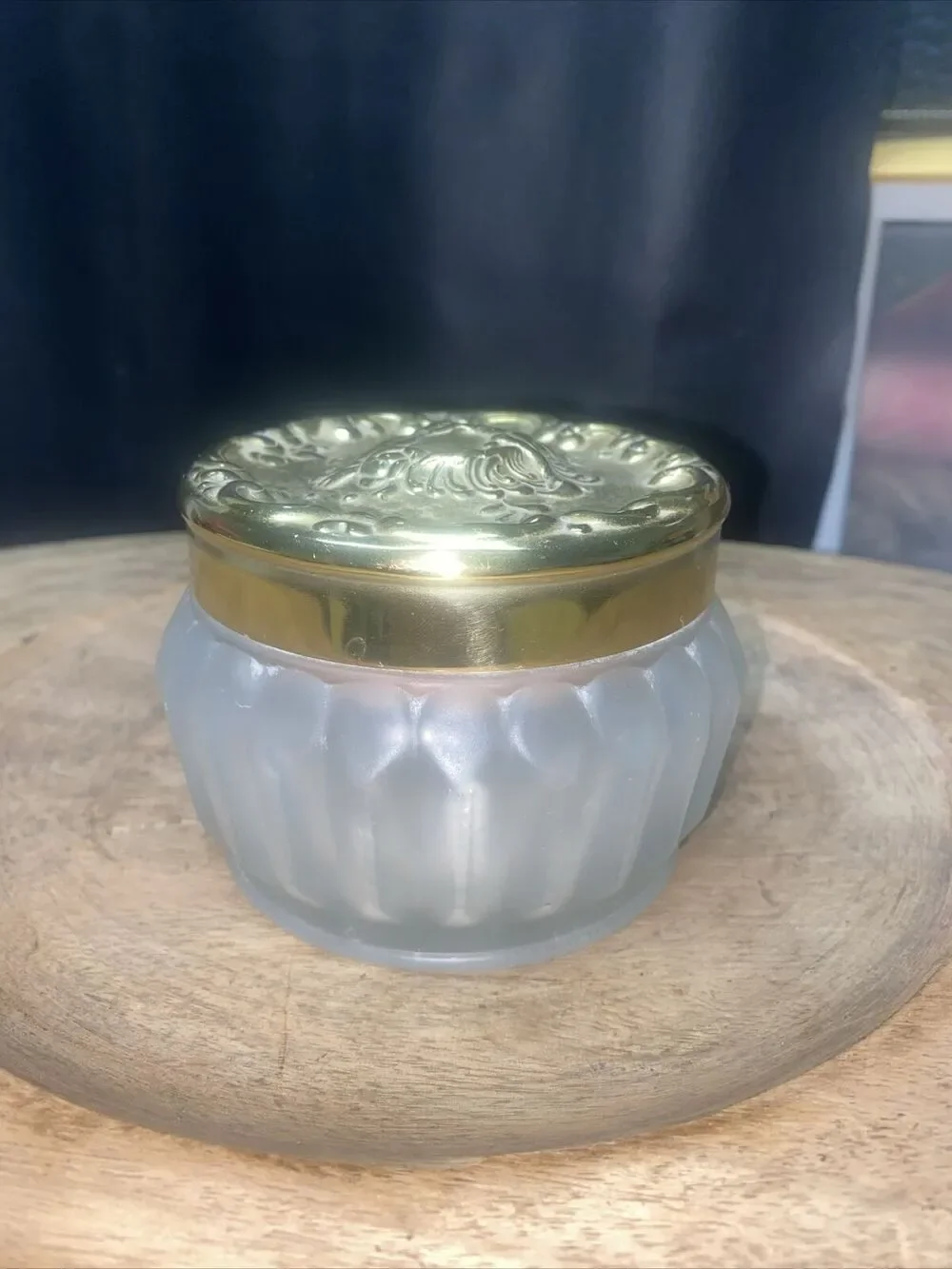 VINTAGE ESTEE LAUDER Re-Nutriv Face Powder Shell Jar, EMPTY, COLLECTIBLE 3 oz